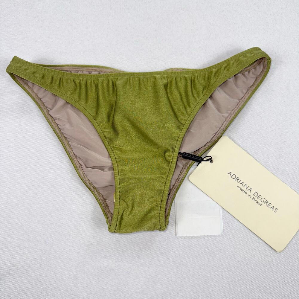 Adriana Degreas Women's Seashell Solid Strapless Bikini Set Medium Pistachio - Picture 9 of 15